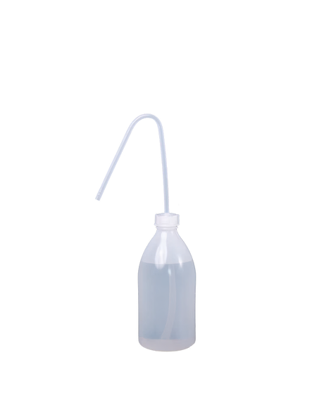 Transparente Gießhilfe klein aus Kunststoff mit gebogenem Ausgießer – präzises Gießen für Zimmerpflanzen und Pflanzen an der Wand